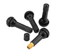 TR414 Rubber Snap In Valve Stem 4Pcs Durable Cold Heat Tire Valve Stems With High Temperature Cores For Car Wheels Black 5.1cm