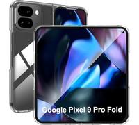 TR4U for Google Pixel 9 Pro Fold Case, Clear Cover [Anti-Yellowing] Pixel 9 Pro Fold Back Protector [Reinforced Cover PC Shockproof] [Non-Slip Slim Fit] (2024)