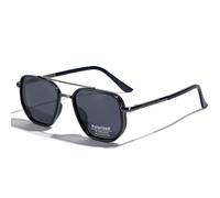 TR90 Polarised Sunglasses Retro Square Flattop Sunglasses Double Bridge Full Frame UV400 Lens Glasses