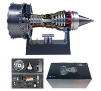 TR900 Turbofan Engine Model Kits.LED Flame and Light Adjustable Speed. 28CM Aircraft Engine Replica. Mechanical Engineering Education Toy and Desktop Ornaments Gift for Hobbyists (Assembly Version)