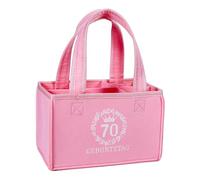 trabag Funny Gift for Woman, Women's Handbag Beer 6 Bottles, Gifts for Woman's Birthday, Beer Gift Bottle Bag, Handbag Beer Gifts for Beer Lovers, pink, 70th birthday