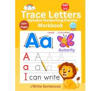 Trace Letters, Alphabet Handwriting Practice Workbook: Fun Tracing Alphabet A-Z with Mazes, Coloring Pages, and Sentence Writing Practice for Kids Ages 3-5, Preschool and Kindergarten