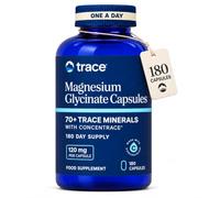 Trace Minerals Magnesium Glycinate Capsules 120mg, Sleep Support, 180ct | Also Known as Magnesium Bisglycinate. Includes ConcenTrace Trace Mineral Complex. Vegan, Gluten-Free. 3rd-Party Tested.