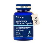 Trace Minerals Magnesium Glycinate Capsules 120mg, Sleep Support, 90ct | Also Known as Magnesium Bisglycinate. Includes ConcenTrace Trace Mineral Complex. Vegan, Gluten-Free. 3rd-Party Tested.