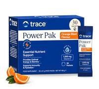 Trace Minerals Power Pak Electrolyte Powder Sachets & Multivitamin, 30 Pack | 19 Vitamins & Minerals inc 1200mg Vitamin C, B12 & 70+ Trace Minerals. Supports Immunity, Hydration & Energy. Orange Blast