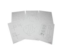 Trace N Wipe - A4 Templates Pack of 6, Reusable Learning Aid for Kids and Adults, BI9061