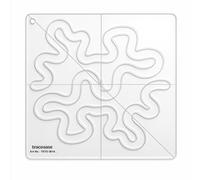 Traceease 8” x 8” Quilting Template Ruler - 4mm Thick Clear Acrylic Stencil for Free Motion Quilting, Meander & Stipple Patterns, Sewing Machine Compatible Quilting Guide