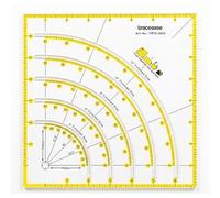 Traceease 8x8 Inch Acrylic Quilting Template - Arc & Fan Patchwork Ruler with Multi-Size Curves, Angle Markings & High-Visibility Grid - Cutting & Free Motion Quilting Guide for Sewing & Craft Project