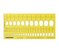 Traceease Designer Oval Brilliant Diamond Gemstone Guide Jewelry Templates Drafting Tools Jewellery Designing Stencils