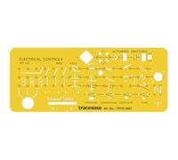 Traceease Electrical Control Diagram Stencil with Actuated Switch Symbols, Pressure Temperature Flow Indicators & Instrument Loop Elements for Industrial Schematic Drawing and Wiring Layouts