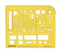 Traceease Electrical Drafting Electrical & Logic Template Drawing Stencil,Designing Template Measuring Ruler