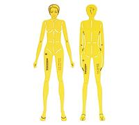 Traceease Female Human Figure Template Stencils Fashion Designer’s Drafting Tools, 2 Piece (Front & Back)