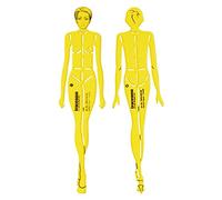 Traceease Female Human Figure Template Stencils Fashion Designer’s Drafting Tools, 2 Piece (Front & Back)