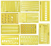 Traceease Gemstone Template Multi-Purpose Designing Template Mix-Pattern Jewellery Stencil Drawing Scale Pack of 10