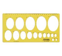 Traceease Geometric Drafting 45° Ellipse Template Drawing Stencil, Designing Template Measuring Ruler