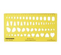 Traceease Jewelry Templates for Emerald/Trillion/Baguette/Heart Gemstone Shape Guide Drafting Tools Jewellery Designing Stencils