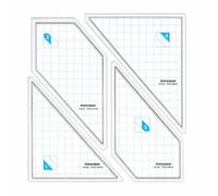 Traceease Laser Cut Acrylic Quilt Template Set - 4 Pc 9 Inch Square Patchwork Rulers with 1/4 Inch Seam Allowance - Precision Sewing Tools for Quilt Blocks & Scrap Fabric