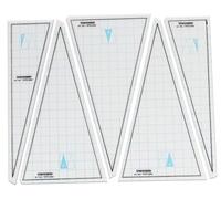 Traceease Laser Cut Acrylic Quilt Template Set - 5 Pc 9 Inch Square Patchwork Rulers with 1/4 Inch Seam Allowance - Precision Sewing Tools for Quilt Blocks & Scrap Fabric