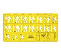 Traceease Male/Female Human Position Template Stencils Designer’s Drafting Tools- 1 Piece