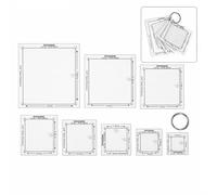 Traceease Square Quilting Template Set - 8 Pc (3/4”-3”) 4mm Thick Clear Acrylic Patchwork Rulers with 1/4” Seam Allowance for EPP, Quilt Blocks & Precision Fabric Cutting