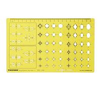 Traceease Top View,2 Ring & Gemstones Jewelry Templates Drafting Tools Jewellery Designing Stencils