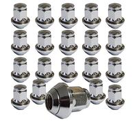 TRACER 20 Wheel Nuts M12 x 1.5 for Ford Fiesta Focus Mondeo Kuga C-Max B-Max Replacement Set OEM Conical 19mm Hex Head Chrome Plated Alloy Rims Compatible Vehicles
