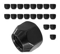 TRACER 20 x Wheel Nuts M12 x 1.5 SW19 Steel Wheel Lug Nuts, Black Taper Seat Set