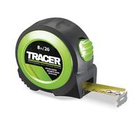 TRACER 8m Auto-Lock Tape Measure - Magnetic Hook, Nylon Coated Blade