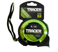 Tracer 8m Auto Lock Tape Measure - Nylon coated + Large magnetic hook
