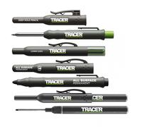 Tracer AMK5 5pc Marker Kit Carpenter Pencil Long Nib Markers Clog-free Site Pens