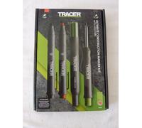 Tracer Construction Marking Kit AMK4 – 4pc Deep-Hole Pencil, ALH1 Leads & 2 Clog-Free Markers
