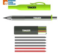 Tracer Pro Series Tough Metal Construction Pencil with 6 x Replacement Lead Pack and Site Holsters. All-in-one Aluminium Construction Marking Kit