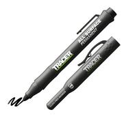 Tracer Clog-Free Black Construction Marker with Site Holster (All-Purpose Marker perfect for shiny and dusty surfaces.) - Black