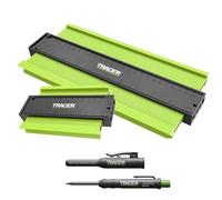 Tracer Contour Gauges and Deep Hole Construction Pencil Set. 130mm (5”) & 250mm (10”) Precise Profile Tools. 2 x Gauges and Carpenters Pencil Set