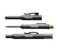 Tracer Deep Hole Construction Pencil with 6 x Replacement Lead Pack and accompanying Site Holsters all-in-one Marking Kit. Carpenter Pencil Set
