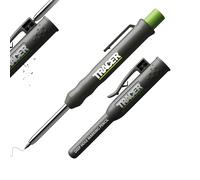 Tracer Deep Hole Construction Pencil with Site Holster (120mm, Extendable 2B Carpenter Pencil with Inbuilt Sharpener)