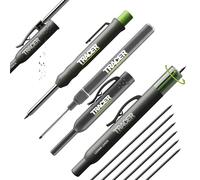 Tracer Deep Hole Marking Kit - Construction Pencil, Pen & Leads | Complete Builders Marking Set - Deep Hole Pencil, Pen & Holsters, Marks Timber, Brick & Metal for Carpentry & Trade