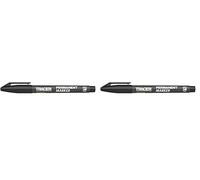 Tracer Fine-Point Permanent Construction Marker (1-2mm Bullet Point General-Purpose Marker with quick-drying ink) - Black (Pack of 2)