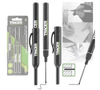 Tracer Long Nib Marker Pens, Marker Pens for Deep Hole Marking with Holster and Built in Trouser/Shirt Clip. Pack of 2