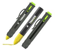 Tracer Lumber Crayon Marker Holder with Yellow Lumber Crayon - Construction Crayon Marker with extending mechanism and Inbuilt Shirt/Trouser Clip