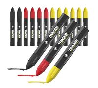Tracer Lumber Crayons Pack of 12 - Mixed Colour Construction Markers | Bold Lumber Crayons for Timber, Stone, Concrete & Metal - Weatherproof, High-Vis Mixed Colour Pack for All Trades