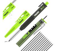 Tracer Pencil 2.0 Kit | Deep Hole Carpenter Pencil | 12 leads & holster | 2.8mm precision leads for marking timber, stone & deep holes - includes belt holster & 12 replacement leads