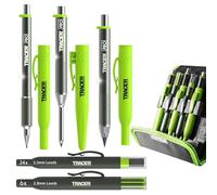 Tracer Pro Series - 5 Piece Construction Marker Kit with Storage Case - Carpenter's Pencil, 2 x Long Nib Markers, Clog-free Marker and Replacement Leads Dispenser