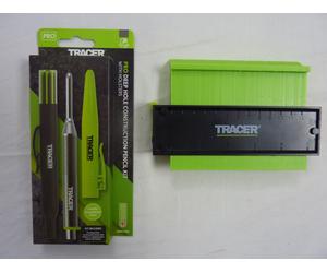 TRACER Pro Series Deep Hole Pencil + 6 x Graphite Leads AMK1-PRO & Contour Gauge