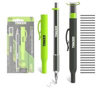Tracer Pro Series Precision Pencil with 24 x Replacement 1.3mm Leads and Site Holsters. All-in-one Aluminium Precision Marking Kit