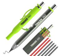 Tracer Pro Series Tough Metal Construction Pencil with 6 x Replacement Lead Pack and Site Holsters. All-in-one Aluminium Construction Marking Kit