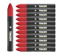 Tracer Construction Lumber Crayon Markers - Multi-Surface - Pack of 12 - Red