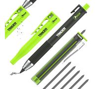 Tracer Tough Pencil 2.0 Kit - Heavy Duty Carpenters Pencil with 5 Leads