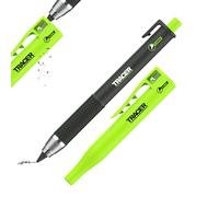 Tracer Tough Pencil - Heavy Duty Builder & Carpenter Pencil with Holster | 5.2mm Hi-Vis Lead Marks Timber, Brick & Metal - Refillable Site Pencil for Joiners, Chippies & Construction Workers