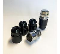 TRACER Wheel Lock Nuts M12 x 1.5, Black Locking Lug Nuts Anti-Theft Security for Ford, Chrysler, Toyota, Hyundai, KIA, Honda, Mazda